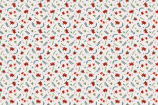 Christmas Berries and Flower Seamless