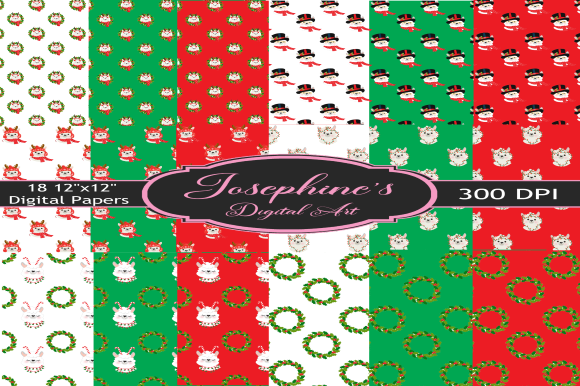 Christmas Llama Digital Design