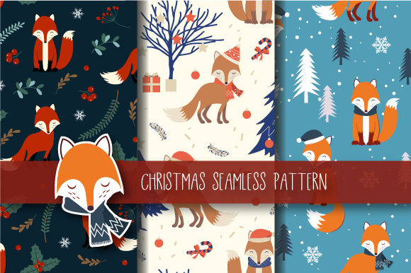Christmas Seamless Pattern Fox: A Versatile Design for Holiday Creativity
