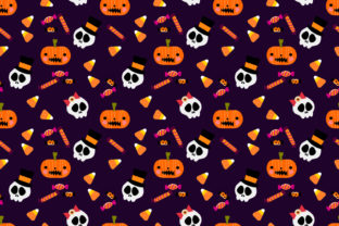 Colorful Halloween Candy Pattern