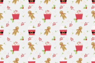 Cute Christmas Cupcake Seamless Pattern: A Versatile Design for Creative Projects