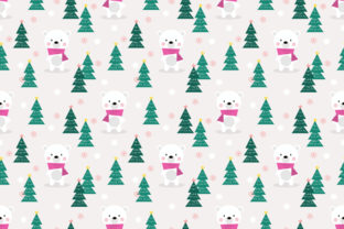 Cute Polar Bear in Christmas Season