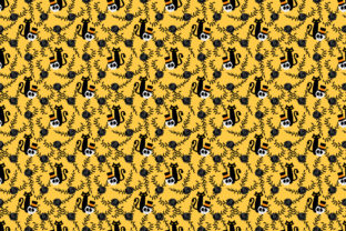 Halloween Skull and Black Cat Design Elements