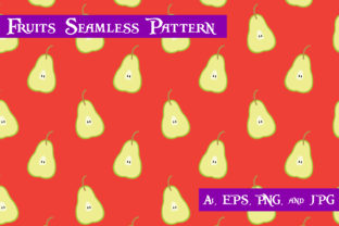Pear Fruits Seamless Pattern