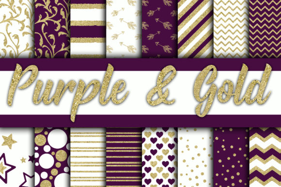 Purple and Gold Glitter Digital Paper: A Versatile Tool for Creative Projects