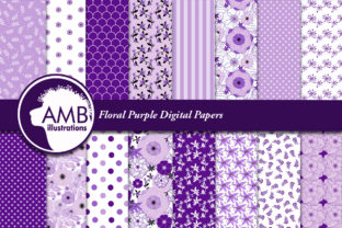 Purple Floral Digital Papers: A Versatile Resource for Creative Projects