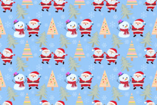 Santa Claus Snowman Tree Pattern